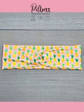 Pink Pineapple Twist Headband